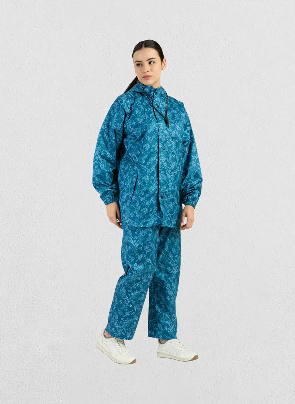 Teal Blue Printed